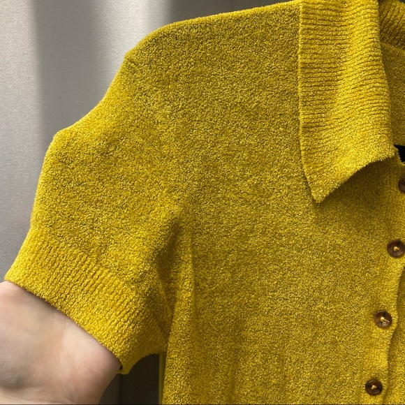 UO COZY KNIT BUTTON UP COLLARED SHIRT - Picture 8 of 9